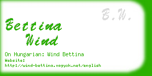 bettina wind business card